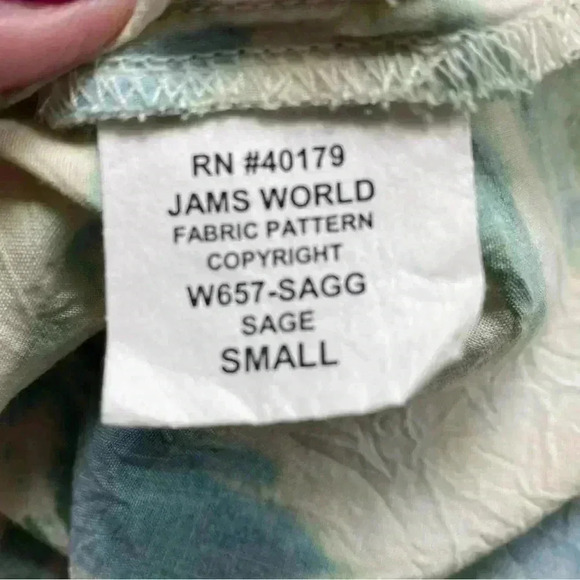 Jams World since 1964 made in Hawaii Sage W657-SAGG save size small tunic - Picture 4 of 5